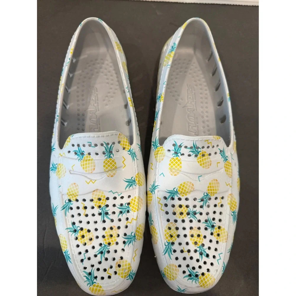 Floafers Country Club New Mens Gray Pineapple‎ EVA Water Driver Loafer Shoes 11